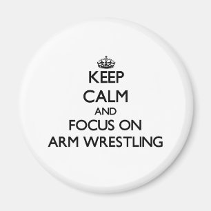 Behalten Sie Ruhe und Fokus auf Arm-Wrestling Magnet