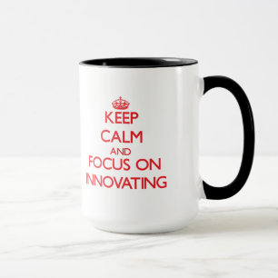 Behalten Sie Ruhe und Fokus auf der Erneuerung Tasse