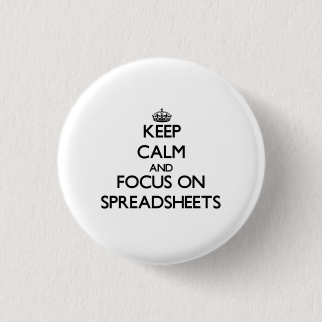 Behalten Sie Ruhe und Fokus auf Verteilungsbögen Button (Vorderseite)