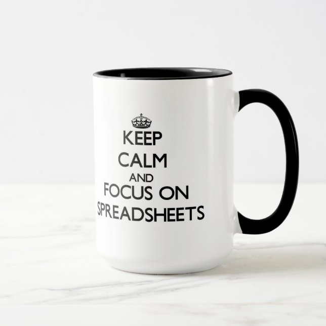 Behalten Sie Ruhe und Fokus auf Verteilungsbögen Tasse (Rechts)