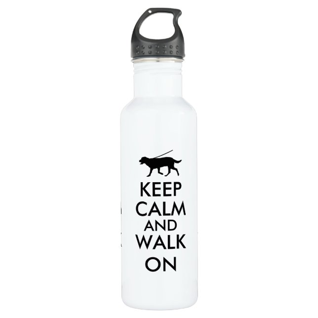 Behalten Sie Ruhe und gehen Sie auf Hund gehendes Trinkflasche (Vorderseite)