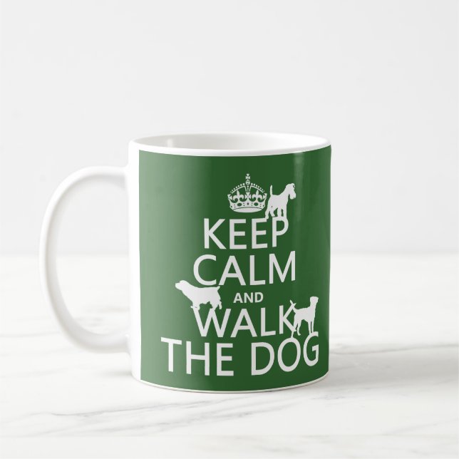 Behalten Sie Ruhe und gehen Sie der Hund - alle Kaffeetasse (Links)