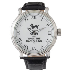 Behalten Sie Ruhe und gehen Sie die Dackel - Armbanduhr