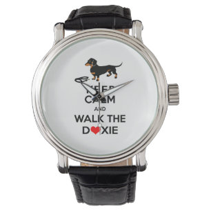 Behalten Sie Ruhe und gehen Sie die Dackel - Armbanduhr