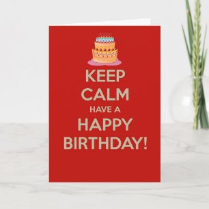 Behalten Sie Ruhe und haben Sie alles Gute zum Karte