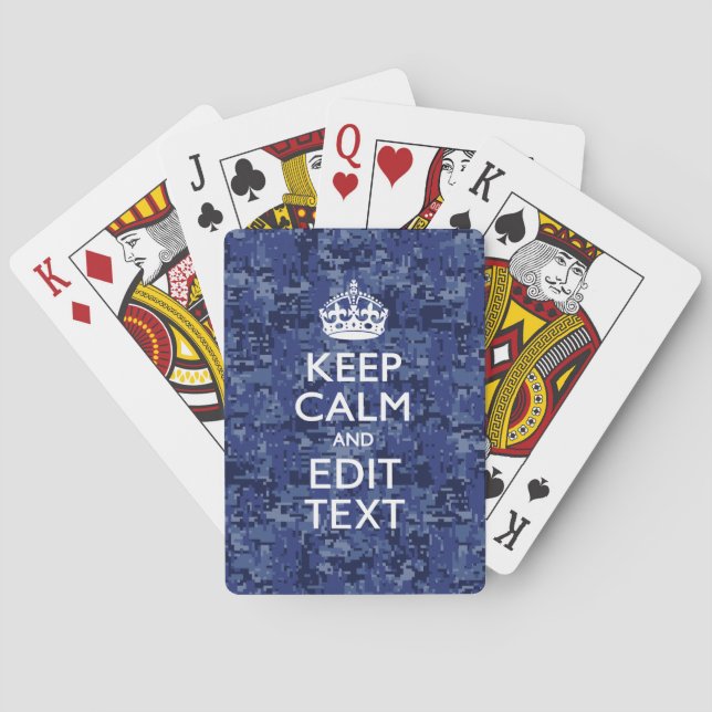 Behalten Sie Ruhe und haben Sie Ihre Spielkarten (Rückseite)