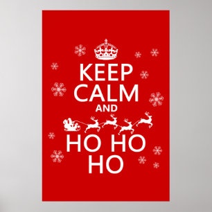 Behalten Sie Ruhe und Ho Ho Ho Poster