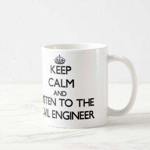 Behalten Sie Ruhe und hören Sie auf den zivilen Kaffeetasse