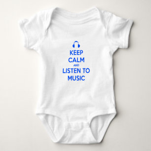 Behalten Sie Ruhe und hören Sie Musik Baby Strampler