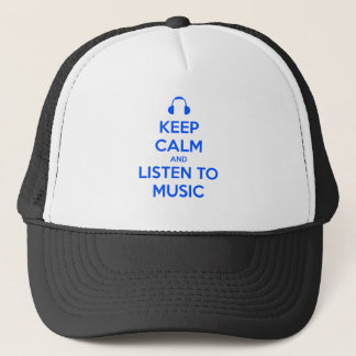 Behalten Sie Ruhe und hören Sie Musik Truckerkappe