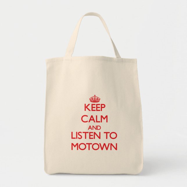 Behalten Sie Ruhe und hören Sie zu MOTOWN Tragetasche (Vorne)