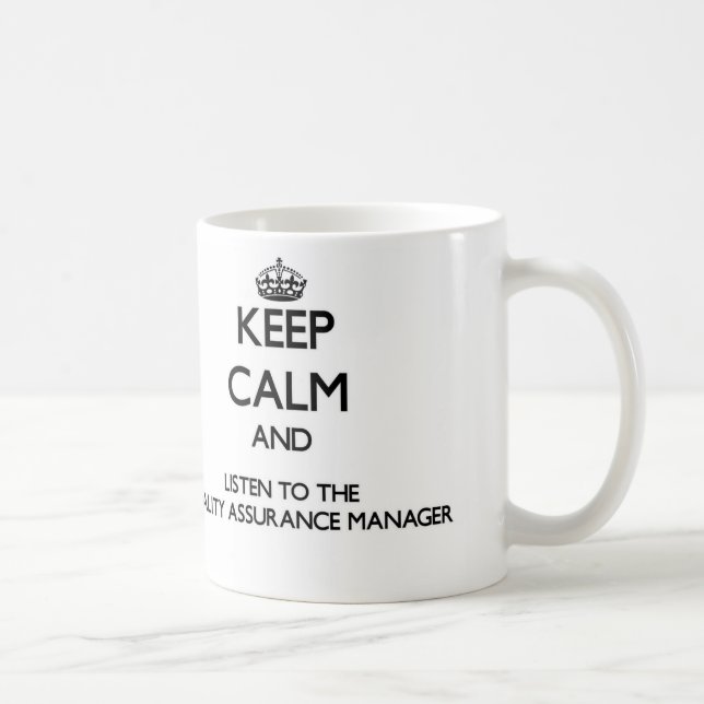 Behalten Sie Ruhe und hören Sie zur Kaffeetasse (Rechts)