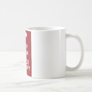 BEHALTEN SIE RUHE-UND KARO-ÜBERDACHUNG KAFFEETASSE