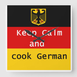 Behalten Sie Ruhe und kochen Sie deutsche Uhr
