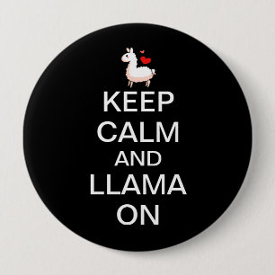 Behalten Sie Ruhe und Lama an Button