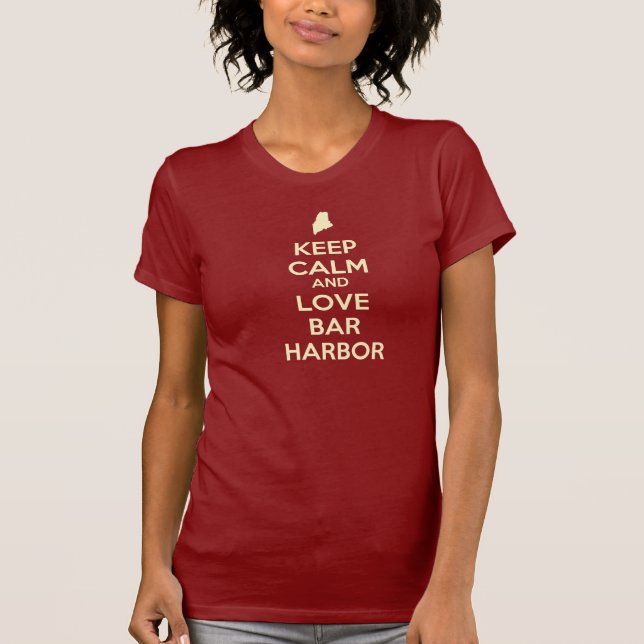 Behalten Sie Ruhe-und Liebe-Bar-Hafen T-Shirt (Vorderseite)