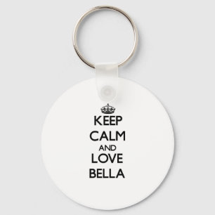 Behalten Sie Ruhe und Liebe Bella Schlüsselanhänger