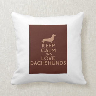 Behalten Sie Ruhe-und Liebe-Dackeln Kissen