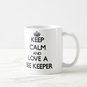 Behalten Sie Ruhe und Liebe ein Bienen-Wächter Kaffeetasse