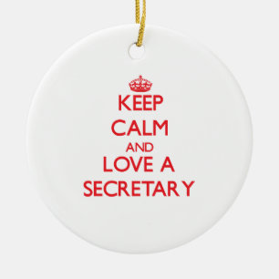 Behalten Sie Ruhe und Liebe ein Sekretär Keramik Ornament