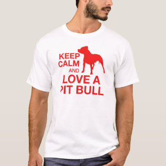 Behalten Sie Ruhe und Liebe eine horizontale Grube T-Shirt