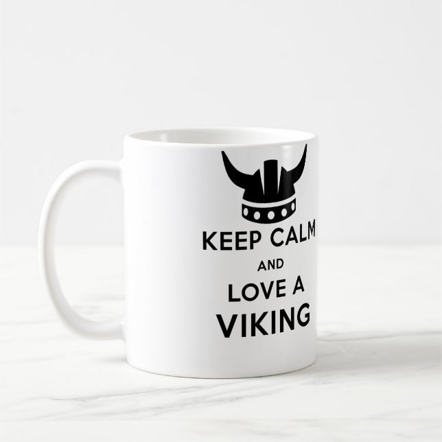 Behalten Sie Ruhe und Liebe eine linkshändige Kaffeetasse (Links)
