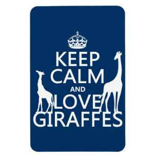 Behalten Sie Ruhe-und Liebe-Giraffen - alle Farben Magnet