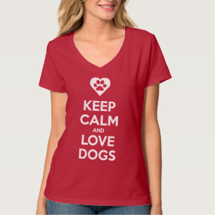 Behalten Sie Ruhe-und Liebe-HundeShirt T-Shirt