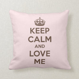 Behalten Sie Ruhe und Liebe ich Kissen