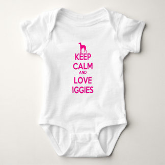Behalten Sie Ruhe und Liebe Iggies Baby Strampler