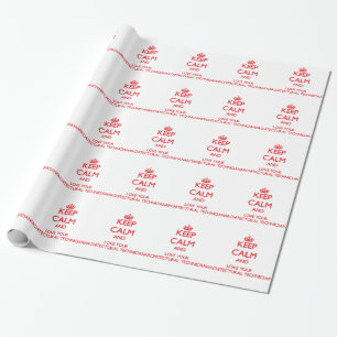 Behalten Sie Ruhe und Liebe Ihr Geschenkpapier