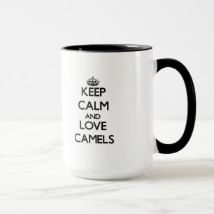 Behalten Sie Ruhe und Liebe-Kamele Tasse