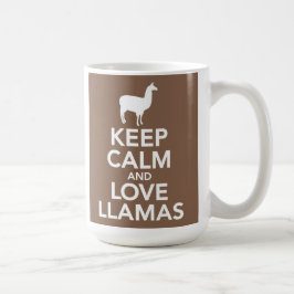Behalten Sie Ruhe-und Liebe-Lama-Tasse Kaffeetasse