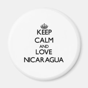 Behalten Sie Ruhe und Liebe Nicaragua Magnet