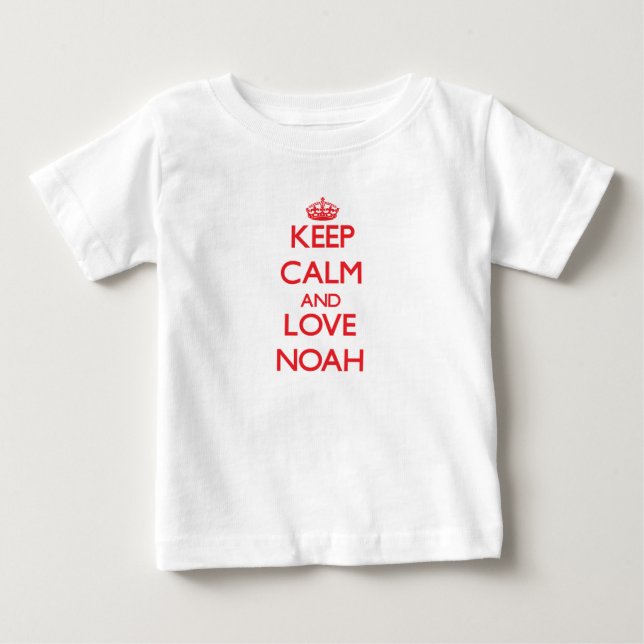 Behalten Sie Ruhe und Liebe Noah Baby T-shirt (Vorderseite)