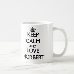 Behalten Sie Ruhe und Liebe Norbert Kaffeetasse