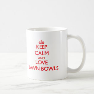 Behalten Sie Ruhe und Liebe Rasen-Schüsseln Kaffeetasse