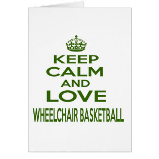Behalten Sie Ruhe-und Liebe-Rollstuhl-Basketball