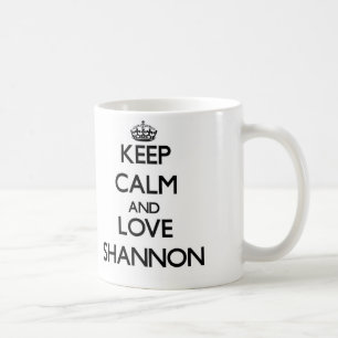 Behalten Sie Ruhe und Liebe Shannon Kaffeetasse