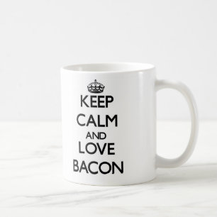 Behalten Sie Ruhe und Liebe Speck Kaffeetasse