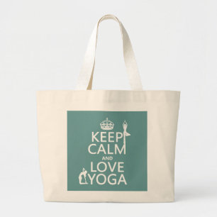 Behalten Sie Ruhe-und Liebe-Yoga (kundengerechte Jumbo Stoffbeutel