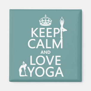 Behalten Sie Ruhe-und Liebe-Yoga (kundengerechte Magnet