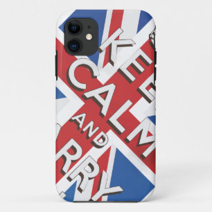 Behalten Sie Ruhe und machen Sie britische Flagge Case-Mate iPhone Hülle