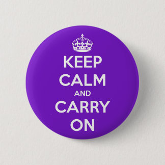 Behalten Sie Ruhe und machen Sie Lila weiter Button