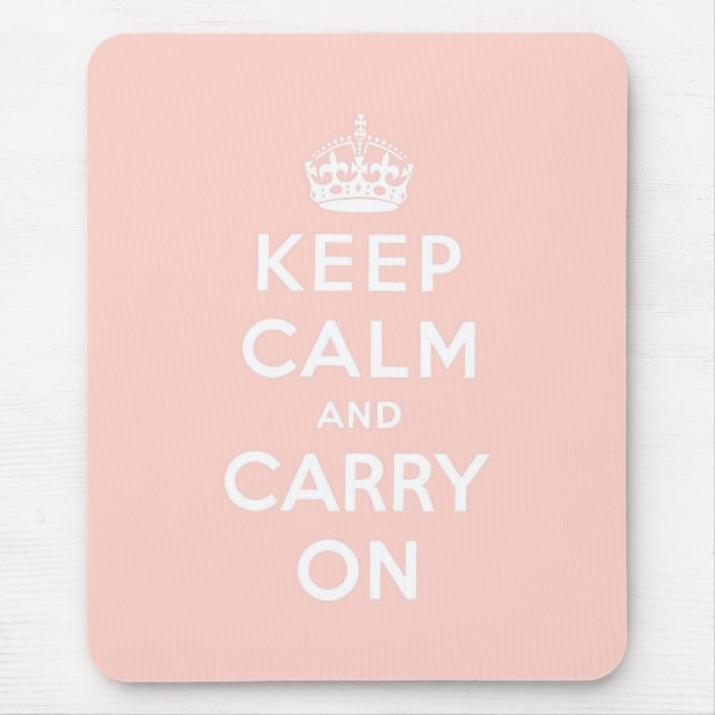 behalten Sie Ruhe und machen Sie Vorlage weiter Mousepad (Vorne)