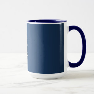 Behalten Sie Ruhe und machen Sie weiter (Blau) Tasse