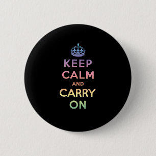 Behalten Sie Ruhe und machen Sie weiter Button