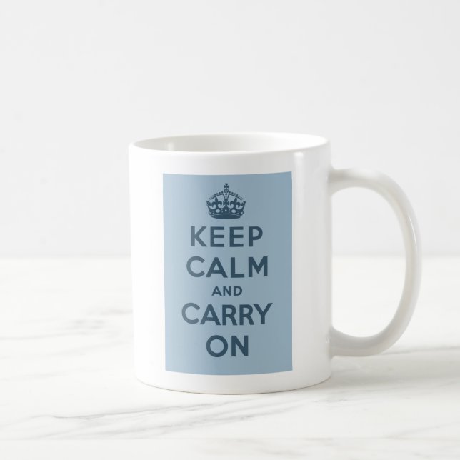 Behalten Sie Ruhe und machen Sie weiter Kaffeetasse (Rechts)