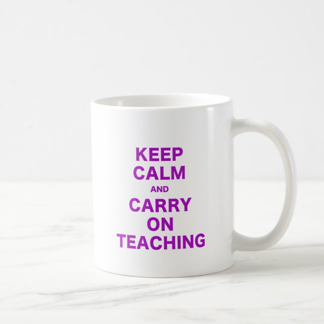 Behalten Sie Ruhe und machen Sie weiter zu Kaffeetasse (Rechts)