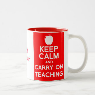 Behalten Sie Ruhe und machen Sie weiter, Zweifarbige Tasse